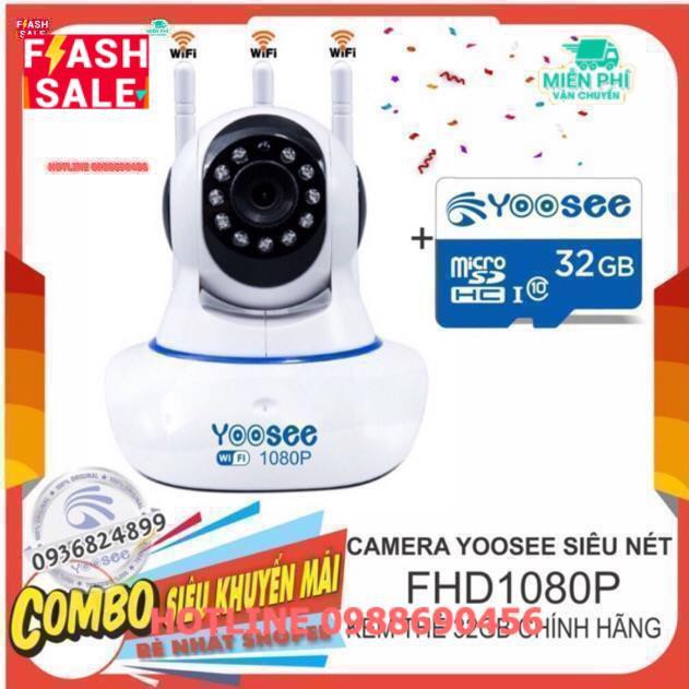 Camera IP YooSee 2.0mpx FHD1080P - 3 Anten kèm thẻ 32gb yoosee