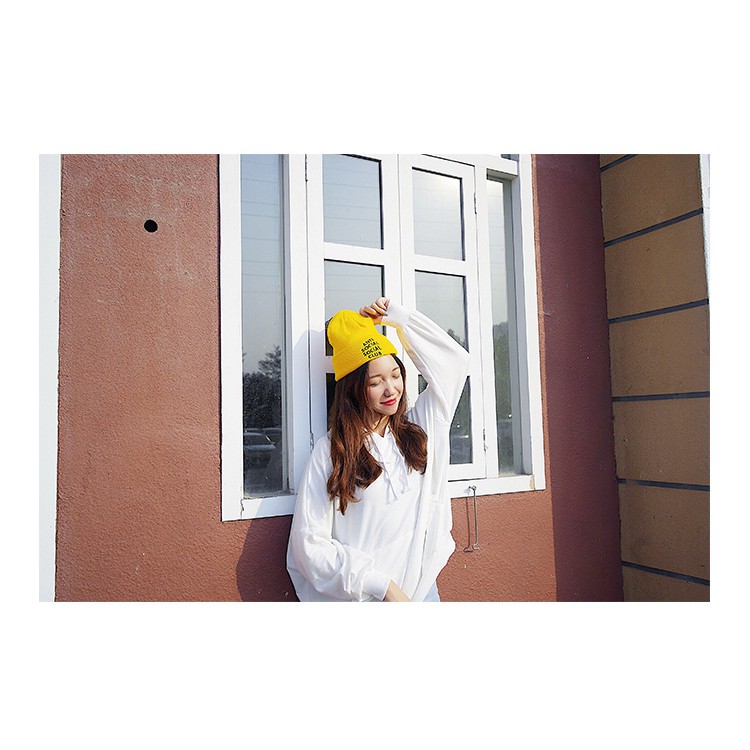 Mũ Len đan Beanie Thêu chữ Anti Social Cá tính Thời trang Ulzzang Hàn Quốc Mũ Len Beanie Phong cách