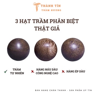 Trầm hương thiên nhiên, túi ba hạt trầm phân biệt thật giả - Thành Tín Trầm Hương 108