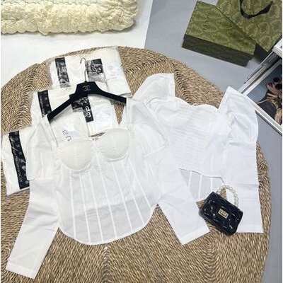 Áo kiểu nữ tay phồng cúp ngực viền ( From Nhỏ Dễ Mặc )