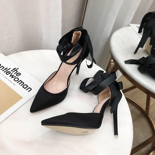 [ ORDER ] Giày cao gót cột nơ ulzzang