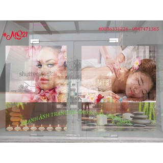 TRANH SPA PHUN XĂM DÁN KÍNH 70x100 TRANG TRÍ SPA PHUN XĂM-FLSPA8- MOKOSA