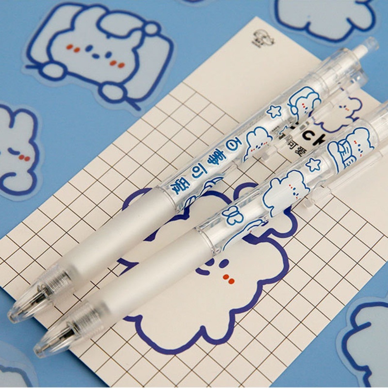 Bộ 6 Cây Bút Mực Gel Màu Đen Ngòi 0 5mm Có Thể Thu Gọn Tiện Dụng