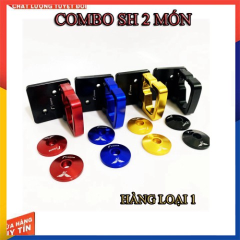 Combo móc cnc + đôi ốc gương cnc lắp SH cao cấp