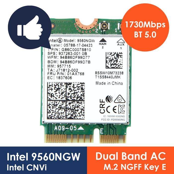 Card Wifi Intel 9560ngw Cnvi Không Dây Ac 9560 M.2 Ngff Laptop Pc Wlan | 10tvira