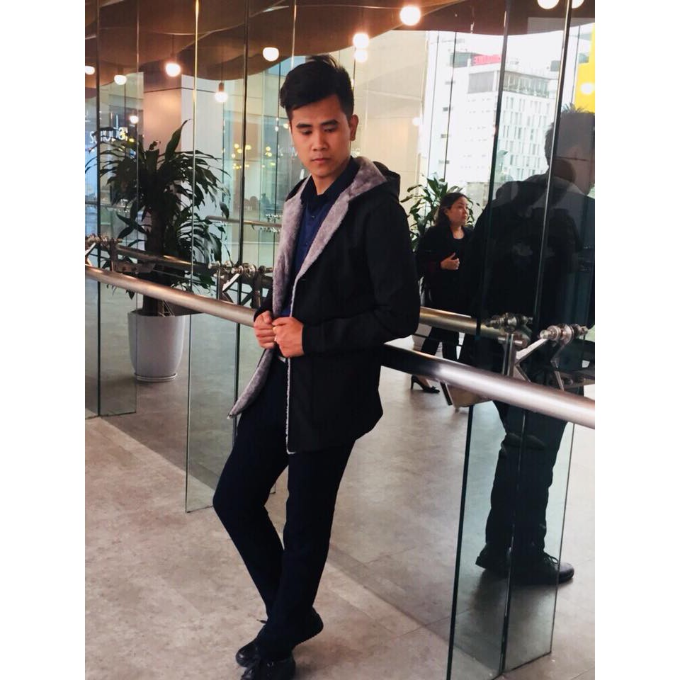 Áo khoác lót lông có mũ