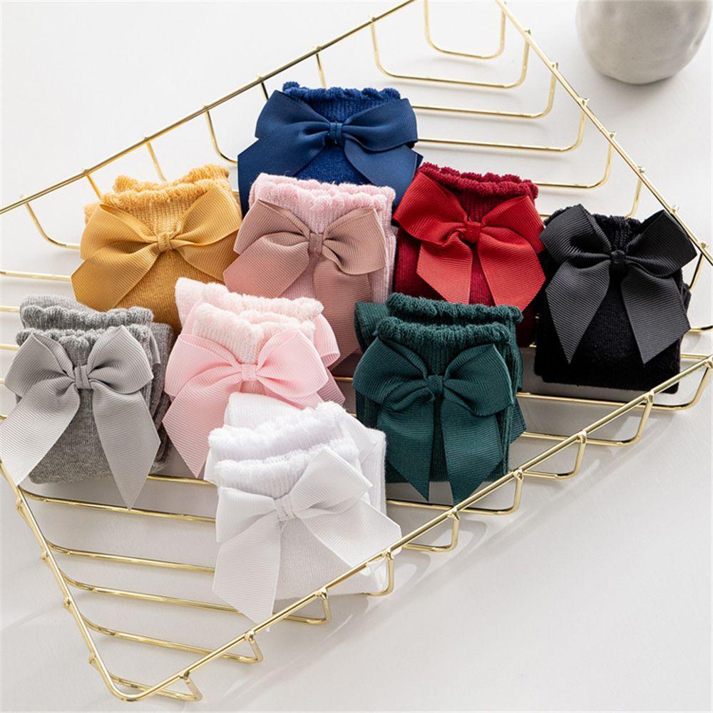 MIHAN1 Tất Lưới Đính Nơ Mềm Mại Cho Bé