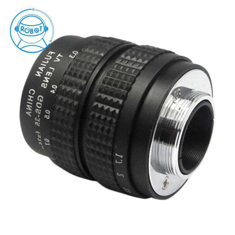 35mm F/1.7 Movie Lens C-Mount Lens Prime Lens with Adapter Ring for Canon EOSM / M2 / M3