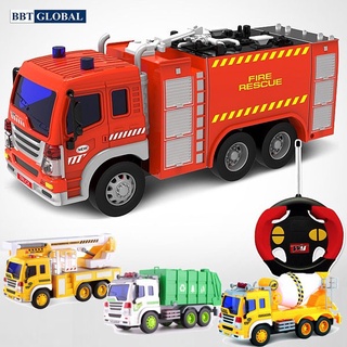 Mô hình xe cứu hỏa, xe môi trường, xe công trường có khiển từ xa