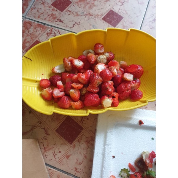 Dâu tây tươi gọt 1kg - cung cấp làm trà dâu