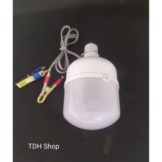 Bóng led 12v kẹp bình ắc quy 12w, 24w