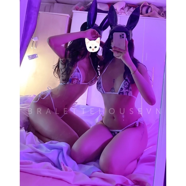[ẢNH THẬT] Set bralette nữ in hình Anime hoạt hình độc đáo Ahegao bralette Bralettehousevn | BigBuy360 - bigbuy360.vn