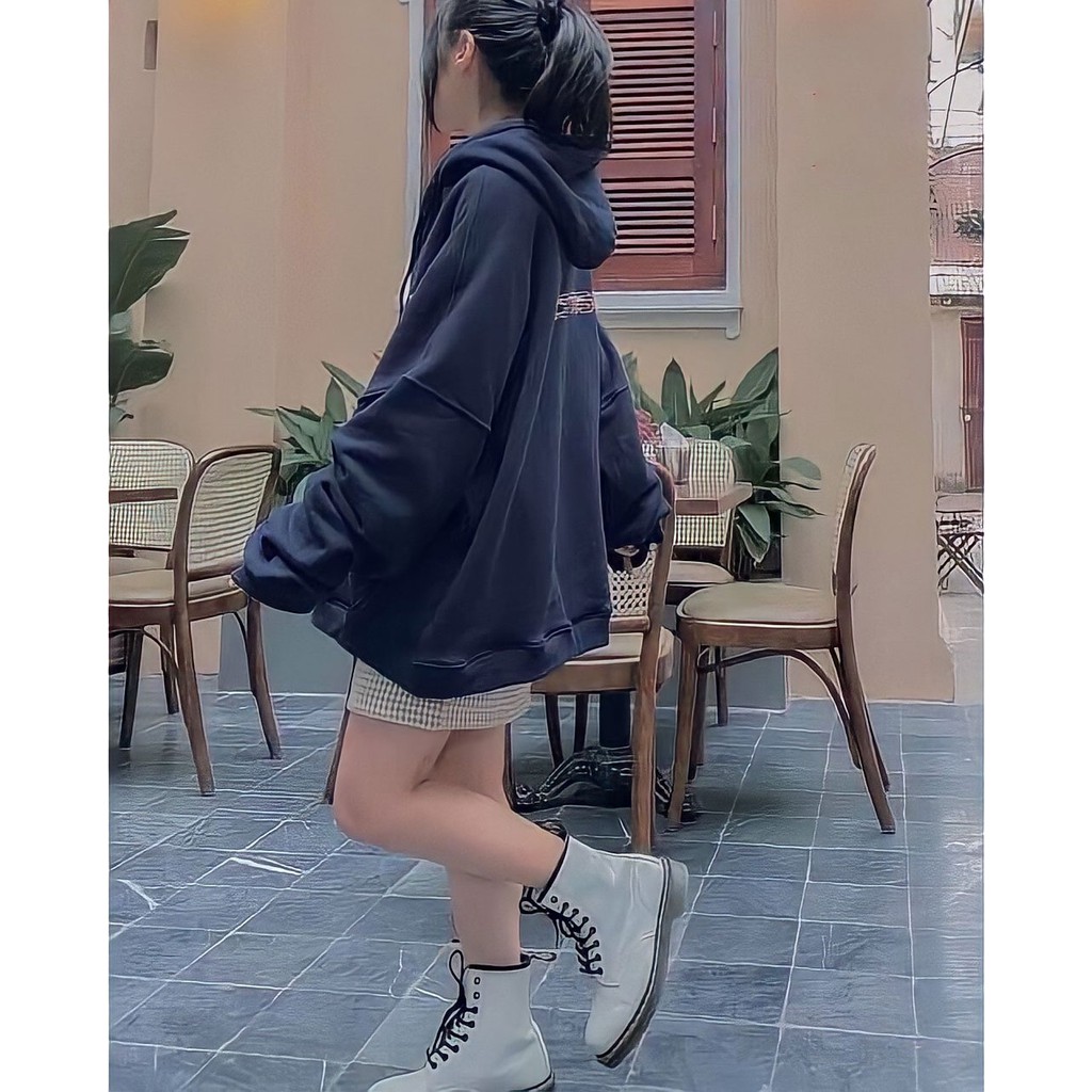 Áo khoác Hoodie form rộng Play 11:11 tay bồng chất bozip phong cách Hàn Quốc - VENUS