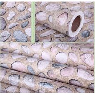 5m vuông Giấy dán tường khổ 45cm có sẵn keo sỏi đá 6030