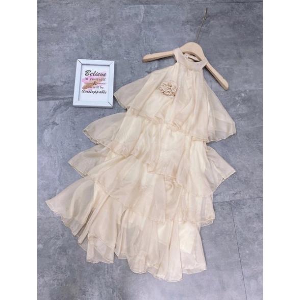 Váy Yếm Be Maxi Cổ Hoa Thiết Kế Tầng Siêu Xinh | BigBuy360 - bigbuy360.vn