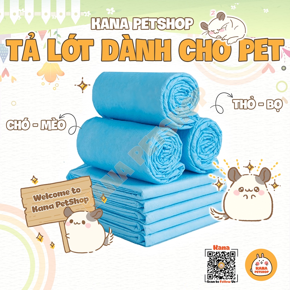 Tả Lót Thú Cưng 5 MiếngFreeShip Tả Lót Siêu Thấm Hút Cho Chó, Mèo, Thỏ, Bọ, Hamster