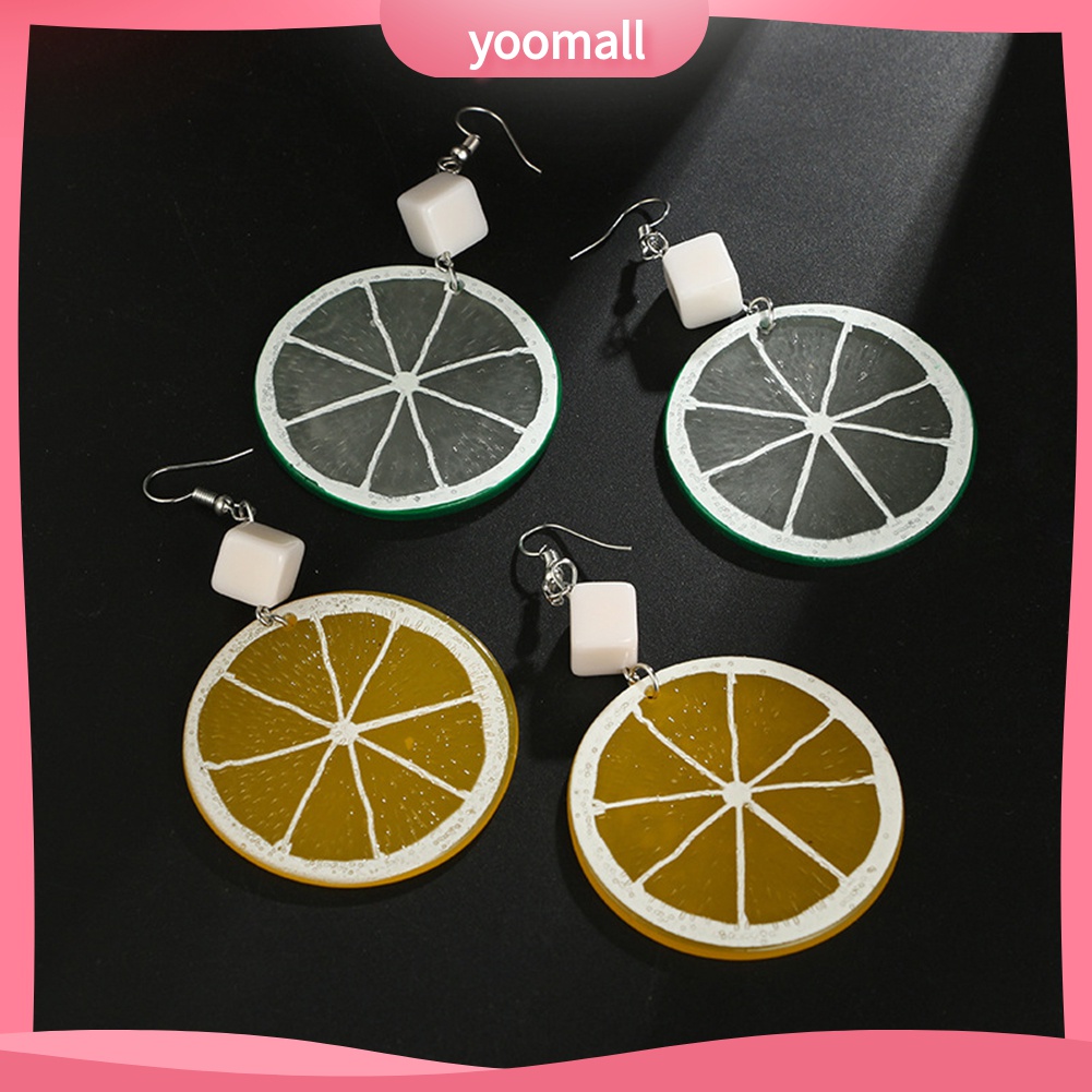 Yomall♡ Khuyên Tai Hình Lát Cam Chanh Xinh Xắn Dành Cho Nữ