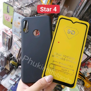 [ VSMART STAR 4] Combo kính cường lực full màn + ốp si dẻo đen chống vân tay Vsmart Star 4