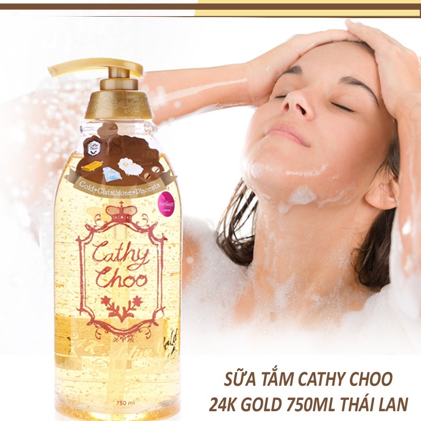 Sữa Tắm Trắng Da Cathy Choo 24k Active Gold 750ml