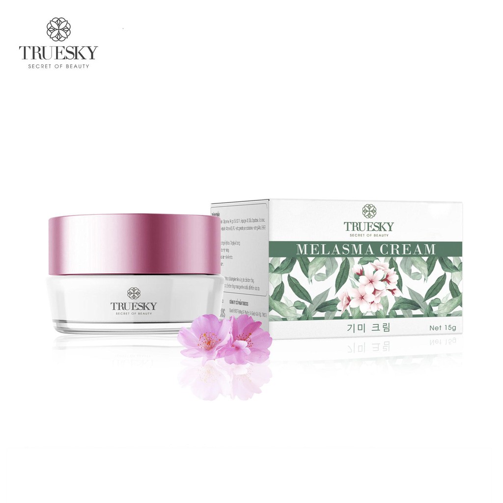 Kem làm mờ nám da Truesky chiết xuất hoa anh đào giúp dưỡng trắng da, làm mờ thâm nám, chống lão hoá 15g - Melasma Cream
