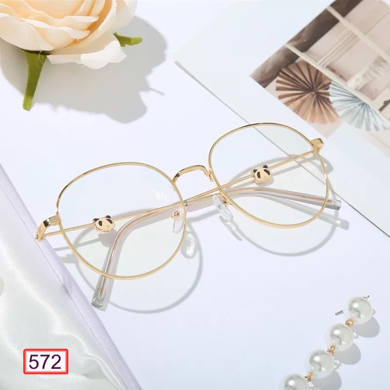 Kính Form tròn Nam Nữ 572 Chất liệu hợp kim titan hàn quốc kiểu dáng hot trend