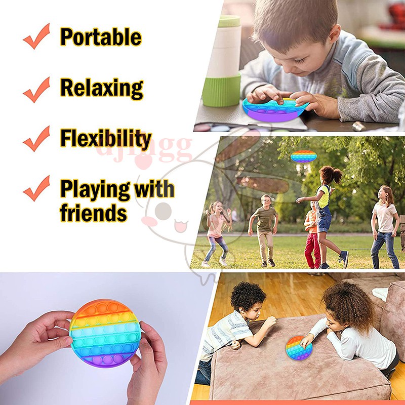 Set 26 đồ chơi fidget spinner pop it cầu vồng giảm căng thẳng
