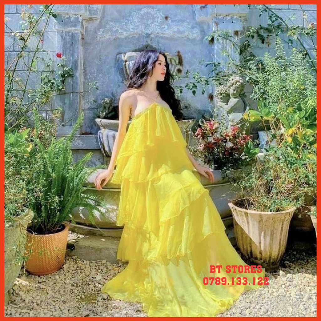 Đầm maxi ⚡FREESHIP⚡ chất voan thoáng mát, (BT025) | BigBuy360 - bigbuy360.vn