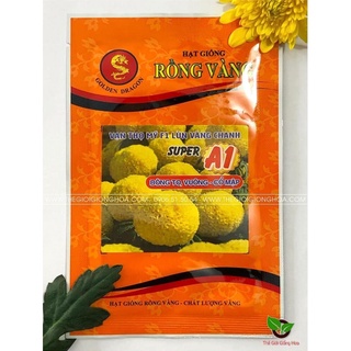 Hạt giống vạn thọ Mỹ F1 lùn vàng chanh Super A1 Rồng Vàng gói 1g