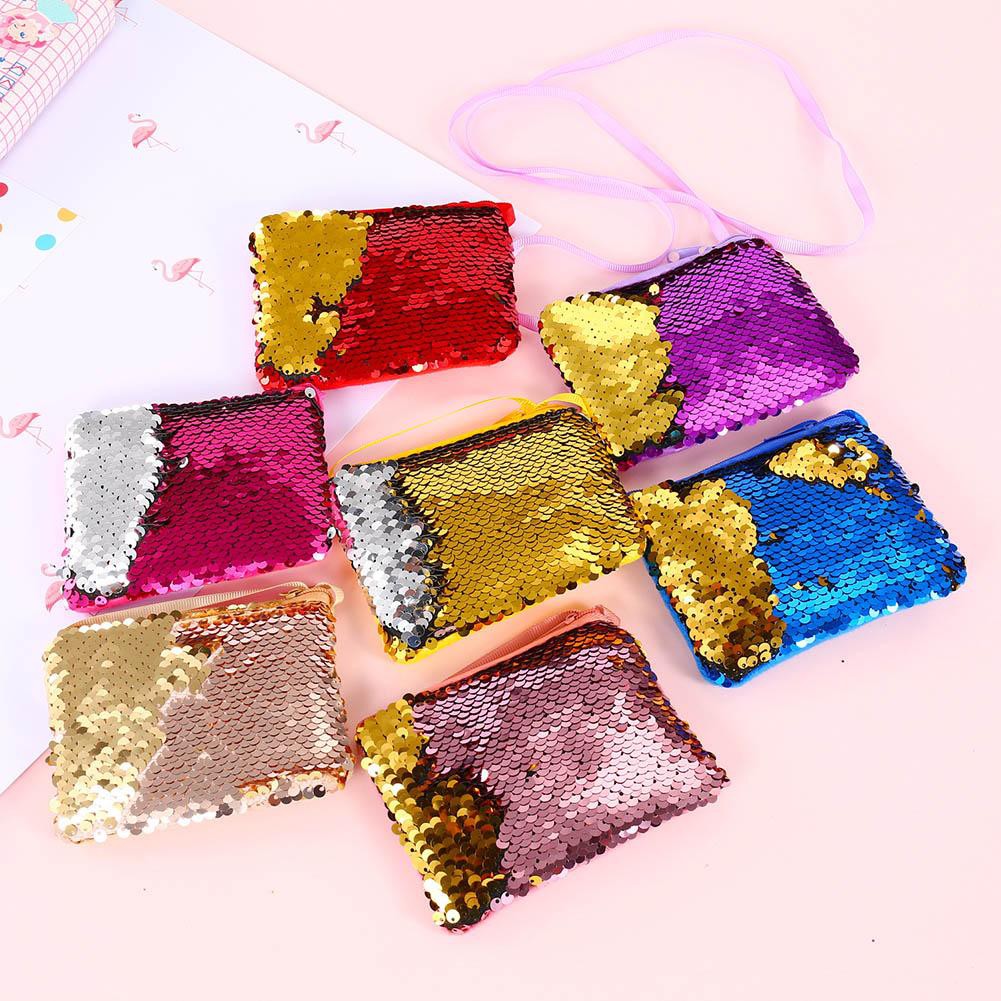 Ví đựng tiền xu chất liệu sequins lấp lánh dành cho nữ