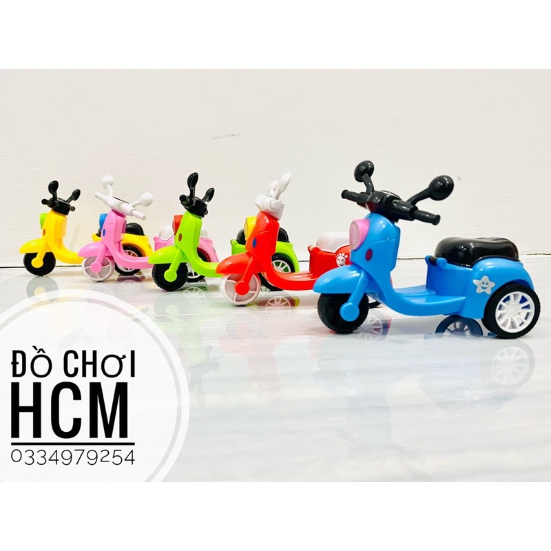 [BÁNH TRỚN RẤT ĐẸP] Đồ chơi xe máy/ xe moto chạy đà đẩy rất dễ thương dành cho bé thích khám phá mô hình xe như thật