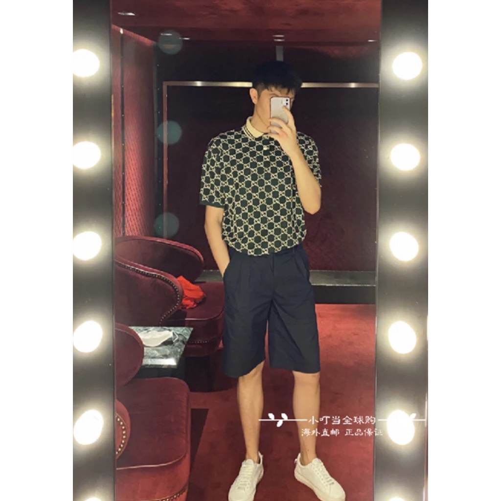 Áo thun polo GUCCI cổ bẻ Unisex tay lỡ phom rộng , Áo phông Oversize nam nữ