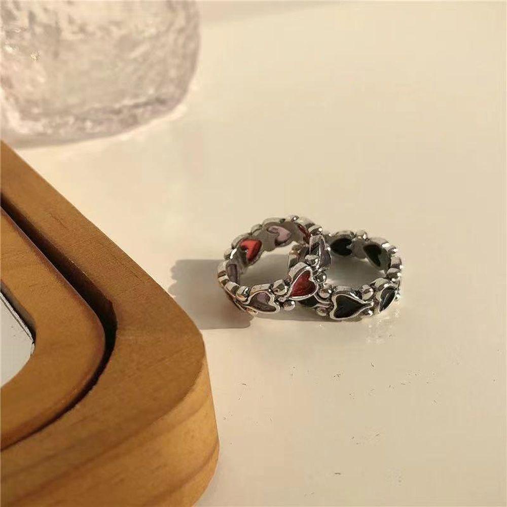 Nhẫn Hở Có Thể Điều Chỉnh Phối Mặt Hình Trái Tim Phong Cách Hàn Quốc Thanh Lịch Thời Trang Dành Cho Nữ