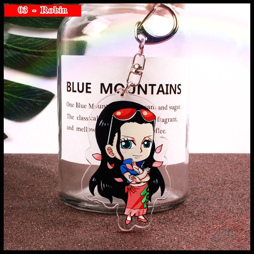 ❀ One Piece - Luffy / Zoro / Robin / Brook Móc khóa ❀ 1Pc Anime Acrylic Double-Sided Printed KeyRing Pendant Gifts