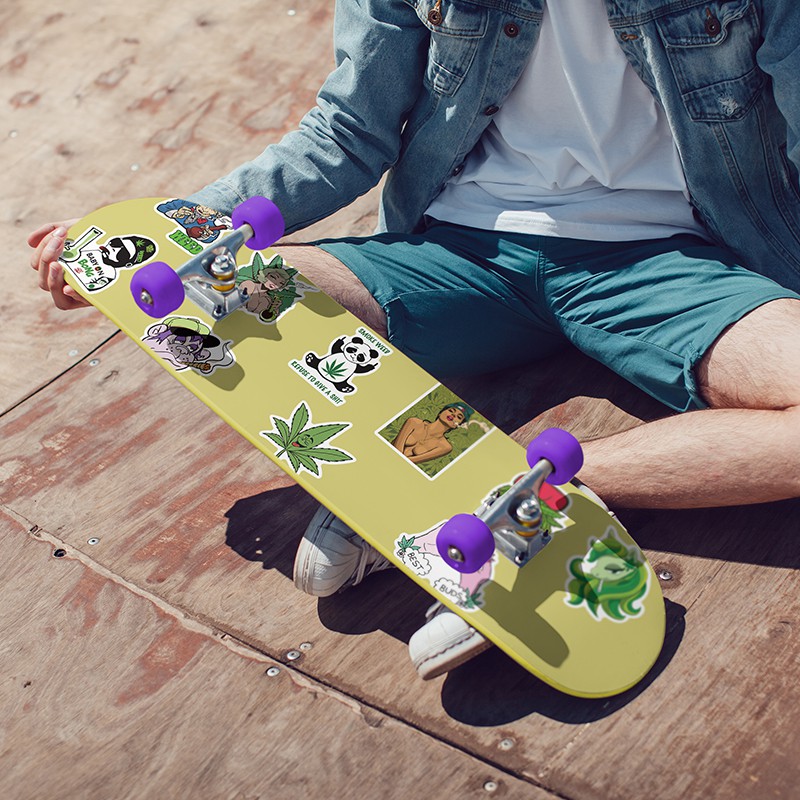 (Hàng Mới Về) Bộ 50 Miếng Dán Họa Tiết Hoạt Hình Đáng Yêu Chống Thấm Nước Cho Vali