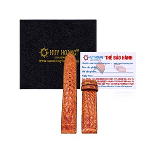 Dây đồng hồ da cá sấu màu vàng PH8203