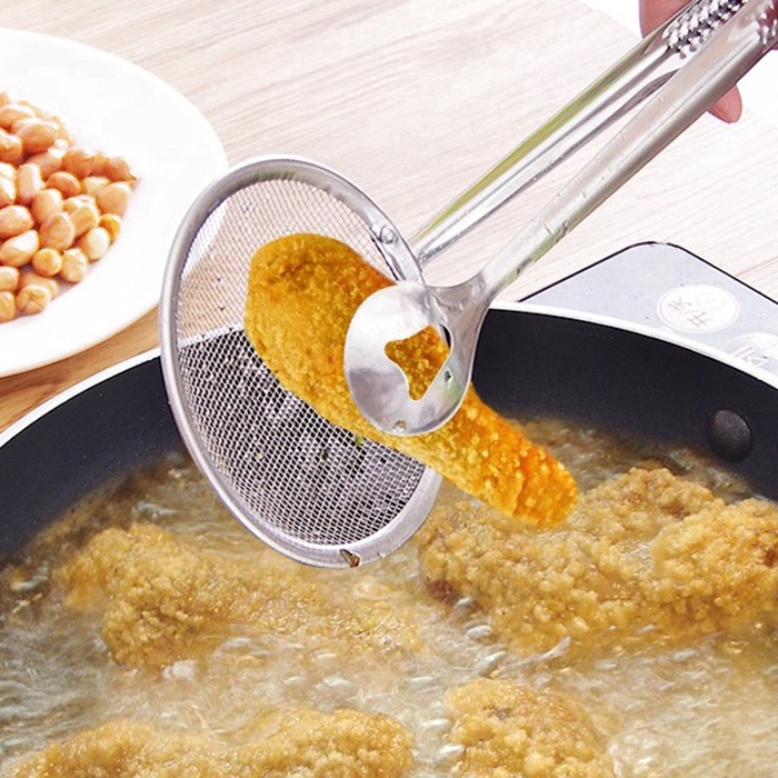 Vá lưới lọc dầu kiêm kẹp thức ăn đa năng tiện dụng