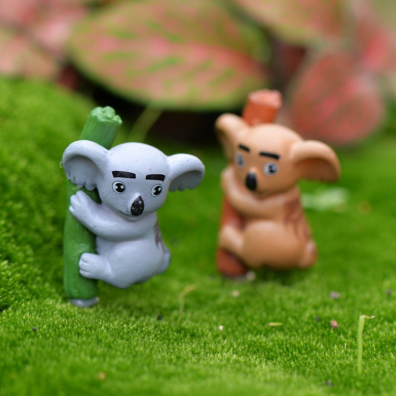 Set 4 mô hình gấu Koala mini trang trí sân vườn