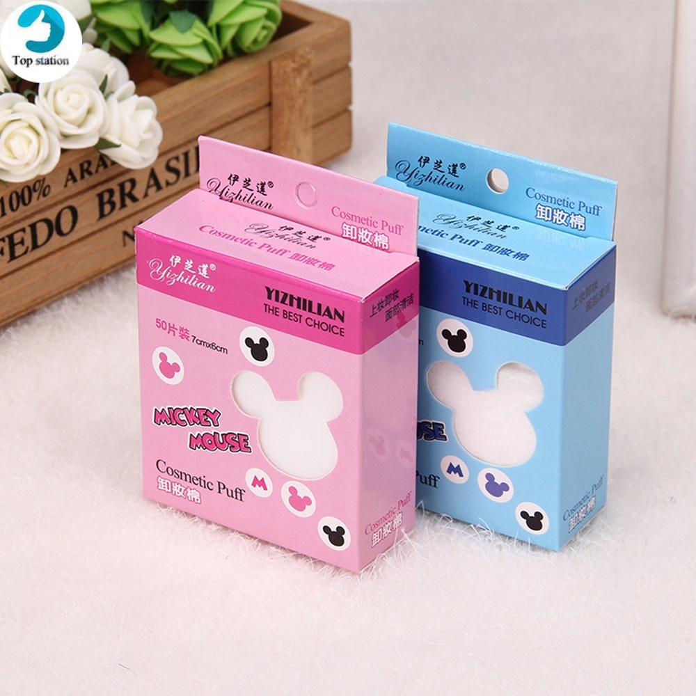 [Hàng mới về] Set 50 miếng bông tẩy trang dùng một lần tiện lợi