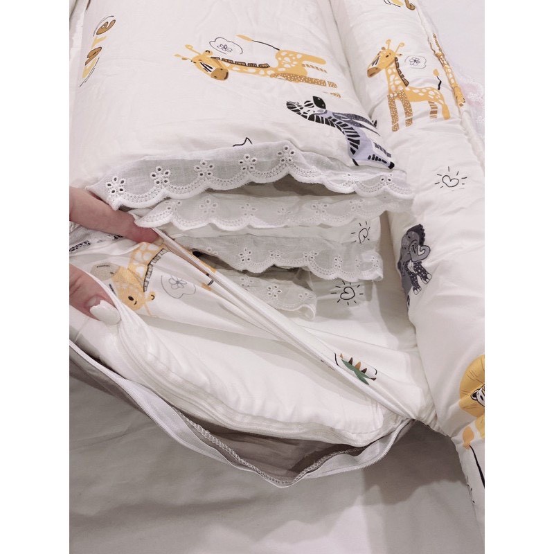 Bộ nôi ngủ cho bé cao cấp kèm gối ngủ cho trẻ sơ sinh - Little Bear
