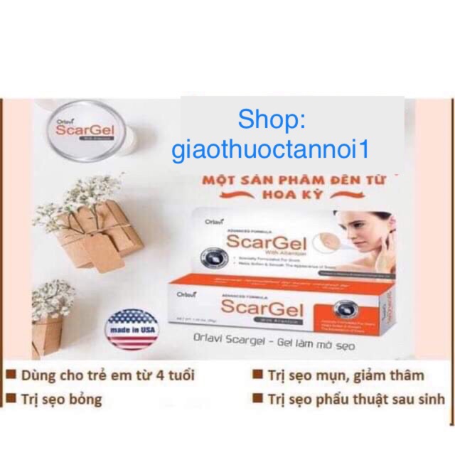 Orlavi scargel  - gel hỗ trợ mờ sẹo giảm thâm hàng chính hãng USA