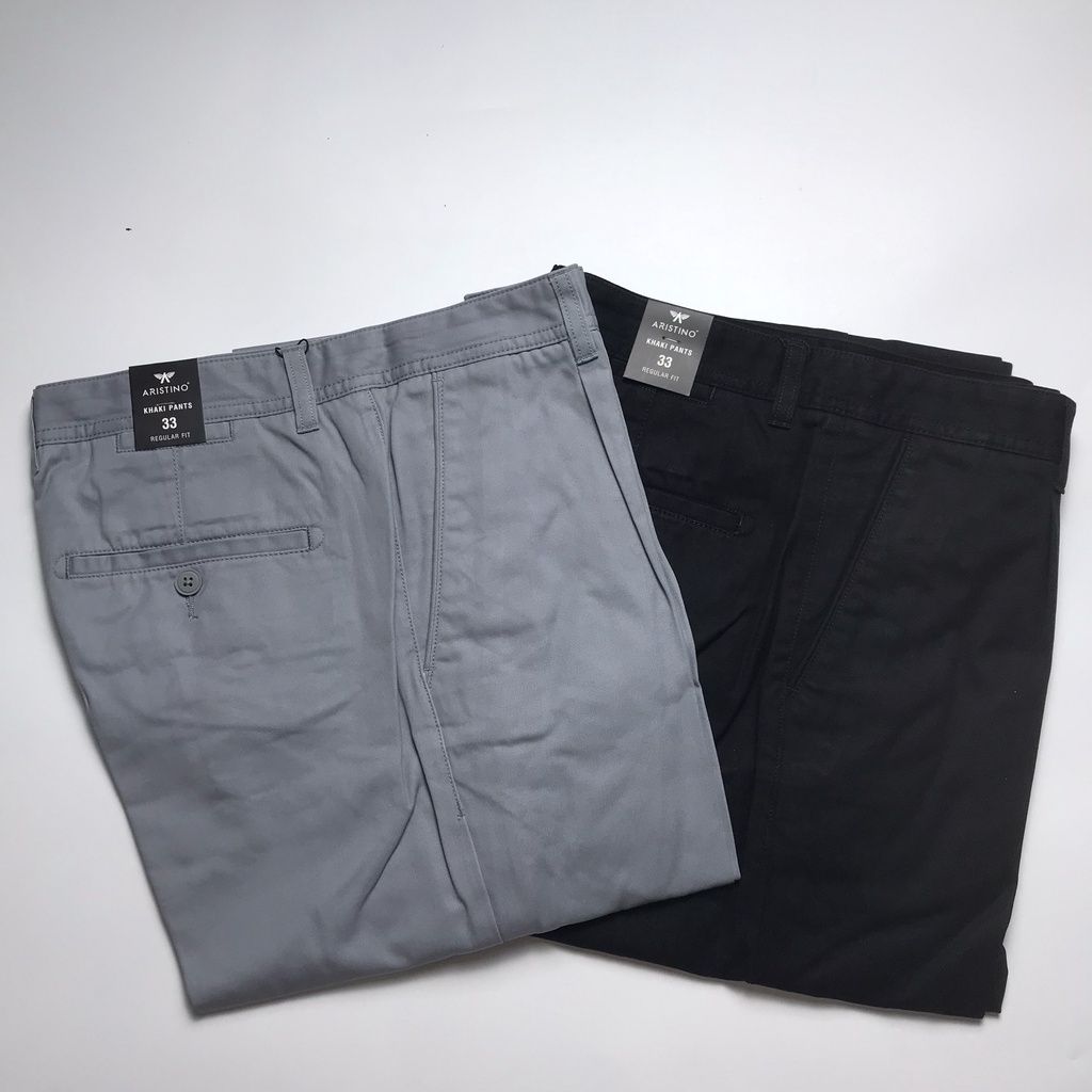 Quần kaki nam Aristino  from rộng chất cotton thấm hút mồ hôi  không nhăn AKK02307