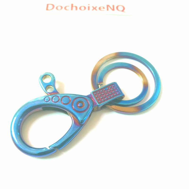 Móc khóa xe máy ô tô đẹp chất liệu inox chốt cài lưng quần thời trang