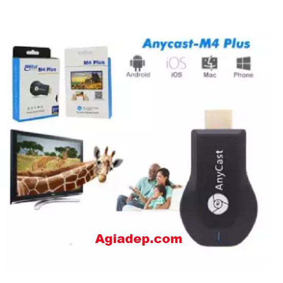 BẮT SÓNG CỰC MẠNH Thiết Bị Anycast M4 Plus Kết Nối Điện Thoại Với Màn Hình Tv Tivi (Hdmi Không Dây Wireless)