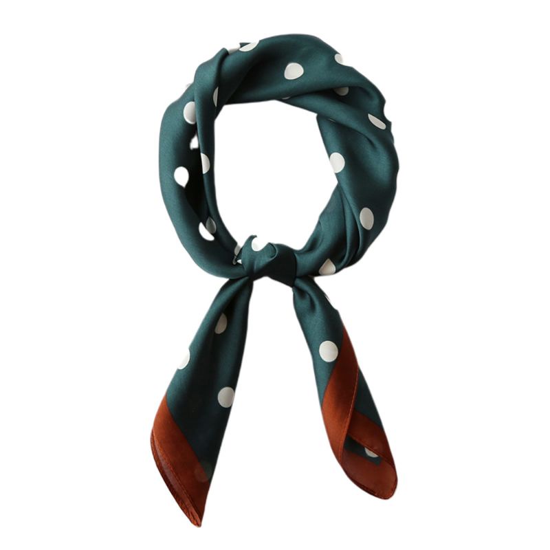 Khăn Choàng Cổ Vuông 70x70cm Bằng Lụa Giả Màu Kẹo Ngọt Phong Cách Hàn Quốc Cho Nữ