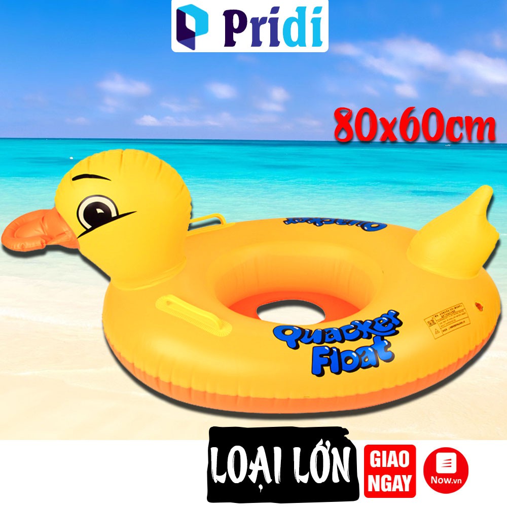 Phao Bơi Hình Con Vịt Loại Xịn (80x60cm) - Phao Bơi Chống Lật Cho Bé PRIDI