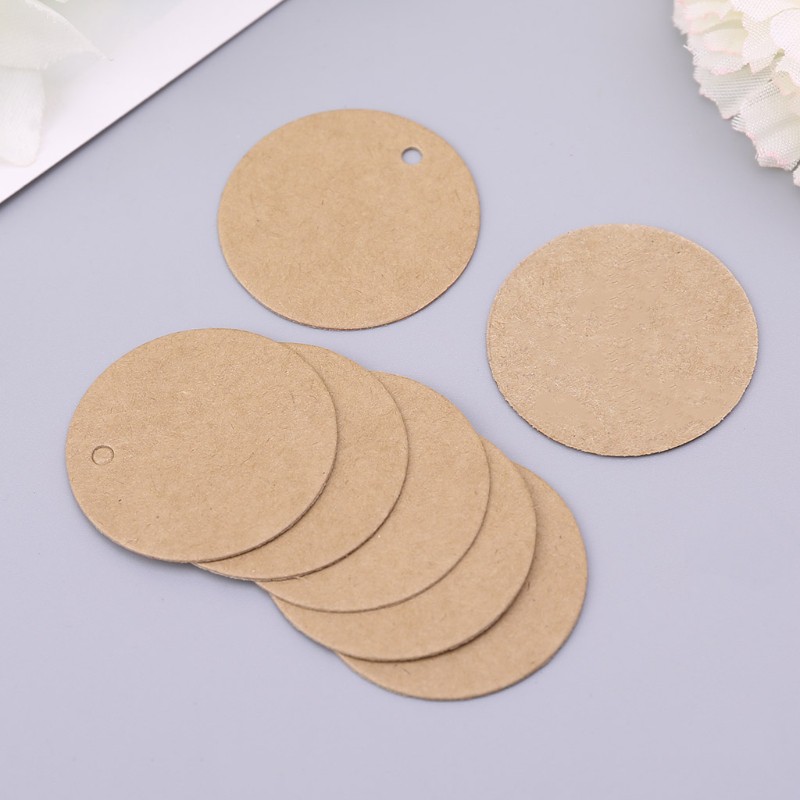 100 tag giấy 3.5cm trang trí quà tặng