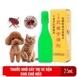 Nhỏ gáy tiêu diệt ve rận chó mèo - Nhỏ gáy tiêu diệt ve rận cho chó mèo 2.5ml