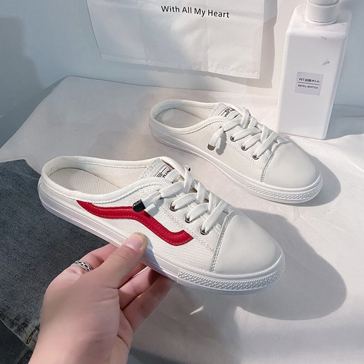 Dép Vải Canvas Đế Bằng Phối Ren Xinh Xắn Thời Trang Cho Nữ | BigBuy360 - bigbuy360.vn