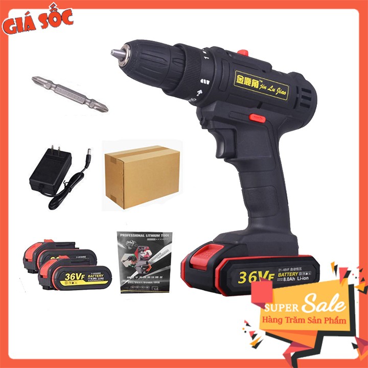 Máy Khoan Pin Bắn Vít 36V - 1 Pin Kèm Phụ Kiện