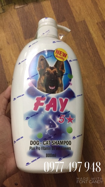Sữa tắm Fay 5 sao 800ml cho chó mèo